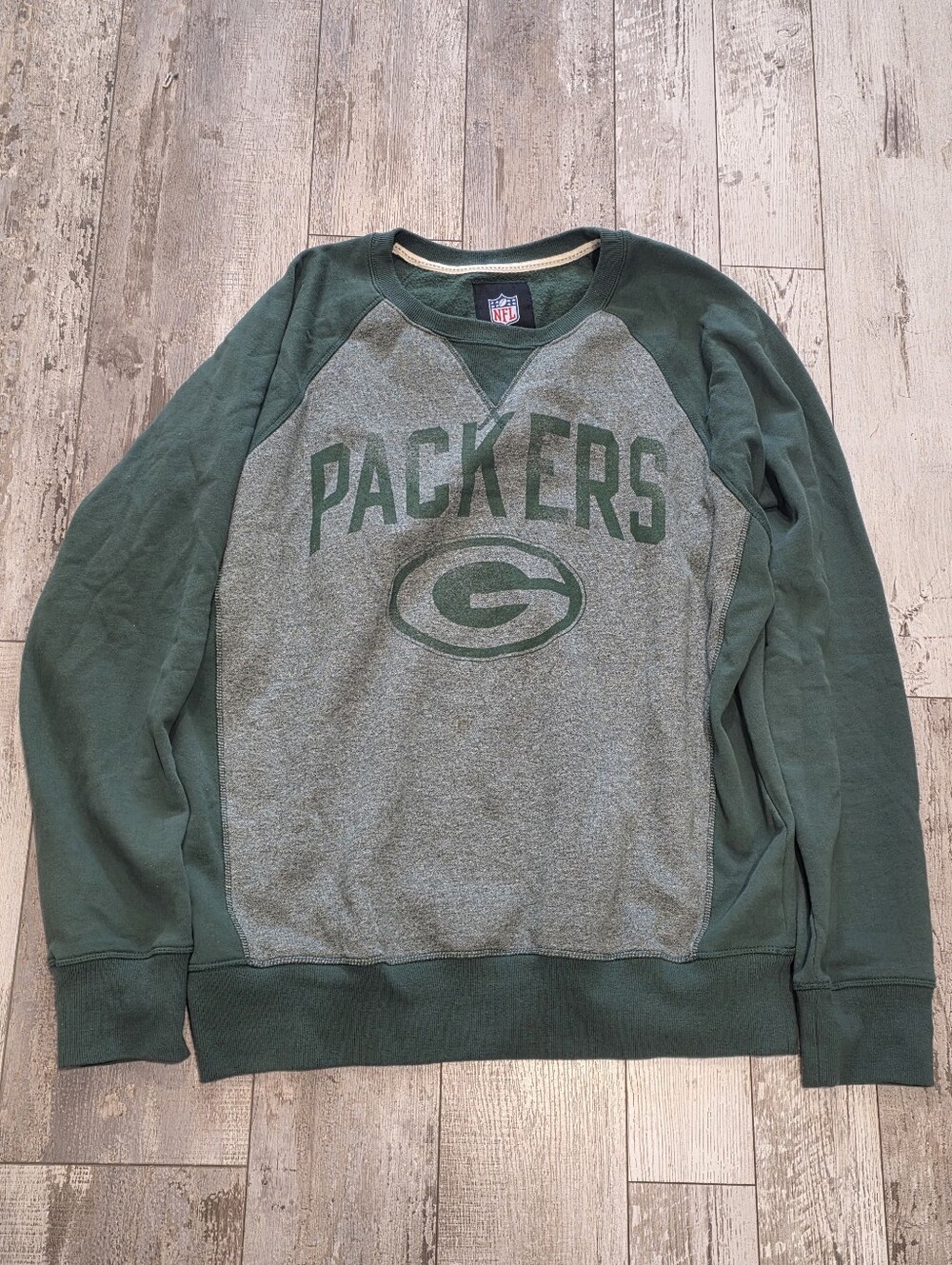 (L) Men's NFL Shop Green Bay Packers Crewneck Sweatshirt Soft Cotton Blend Large